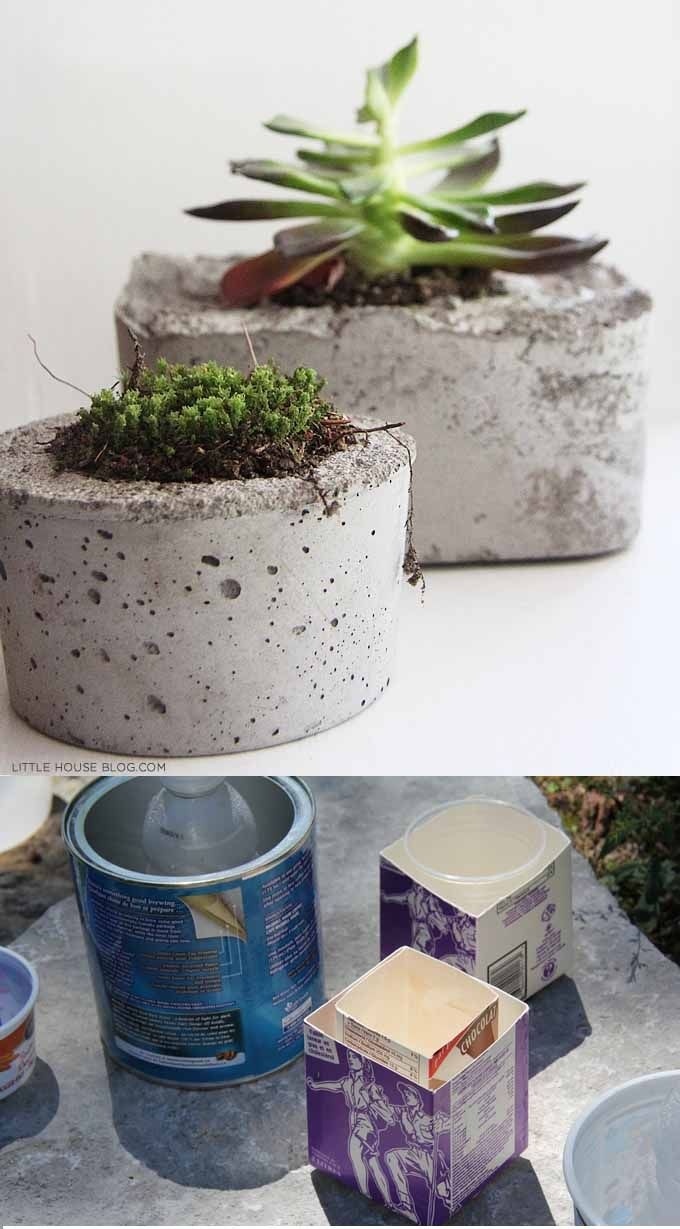 #DIY #concrete #pot