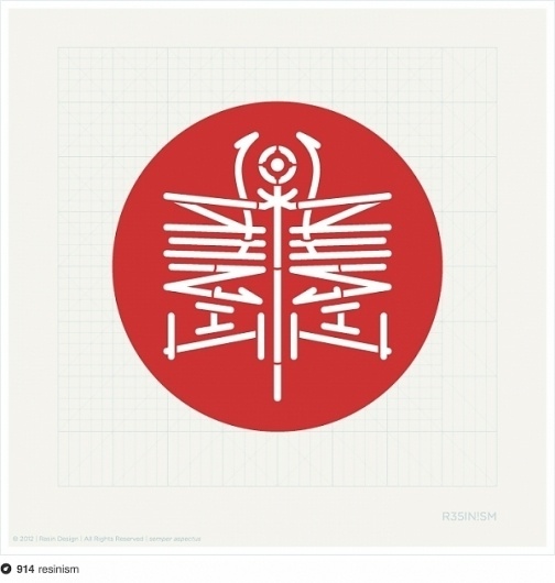 Totem logotype #circle #totem #logotype #red #project #resinism #image #mirror #studio #logo