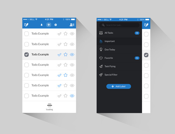 To Do UI by Kenil Bhavsar #flat #ux #clean #simple #ui #app #mobile #minimalist