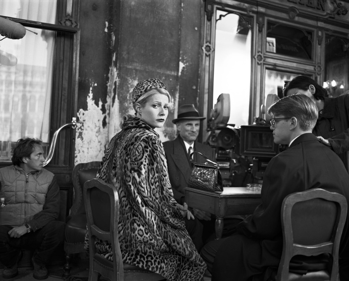 Gwyneth Paltrow, James Rebhorn and Matt Damon, "The Talented Mr. Ripley", Piazza San Marco, Venice, Italy, 1998. PHOTOGRAPH BY BRIGITTE