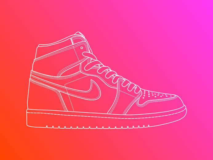 Line Illustration - Air Jordan 1 by Equal Parts Studio