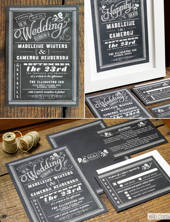 Chalkboard Love: Wedding Invitation Roundup #type #wedding #chalk #invitation