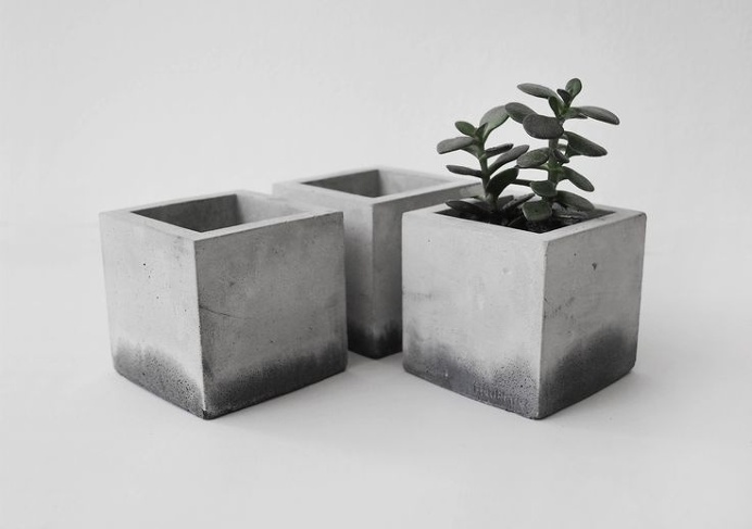 cubus concrete planter by frauklarer