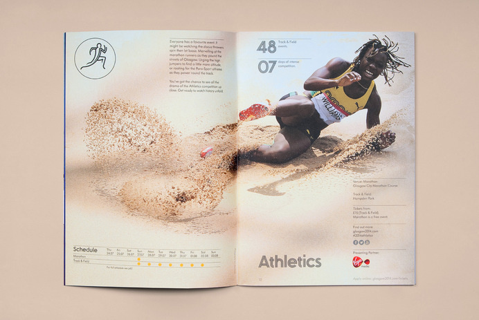 Tangent ­— Glasgow 2014 Ticketing Guide #guide #print #grid #spread #layout #brochure