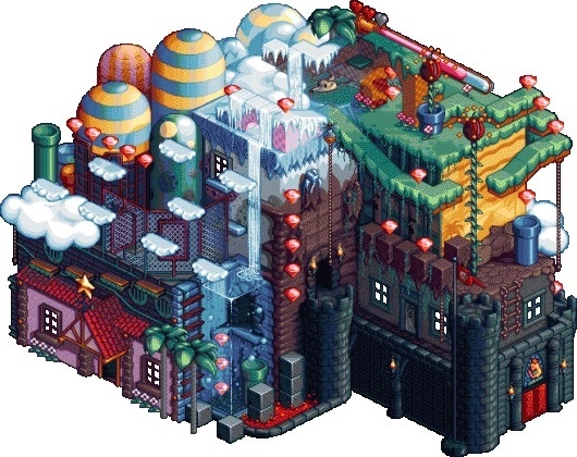 Platformer House - Pixel Art - Creattica #art #pixel