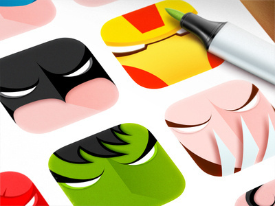 Superheros #superherps #icons #illustrations