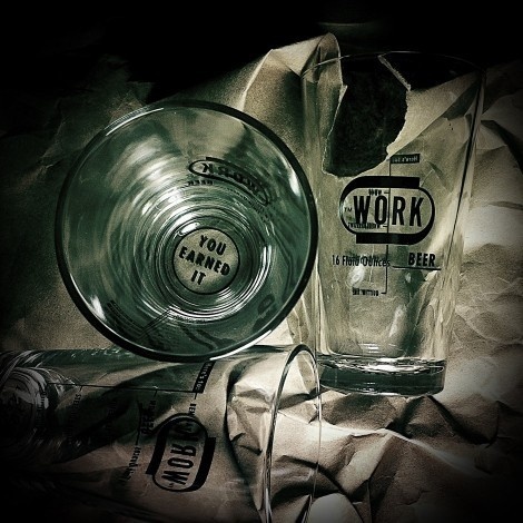 WORK Beer Pint Glass #glass #beer