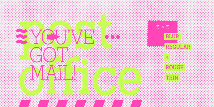 Austral slab handwritten font antipixel mindsparkle mag neon yellow pink typography type design