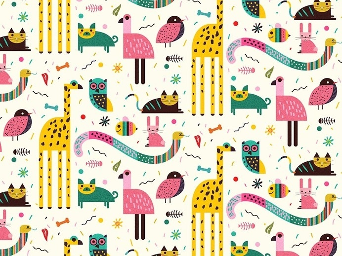 http://www.anatypestype.com #pattern #child #animal #animals #patterns