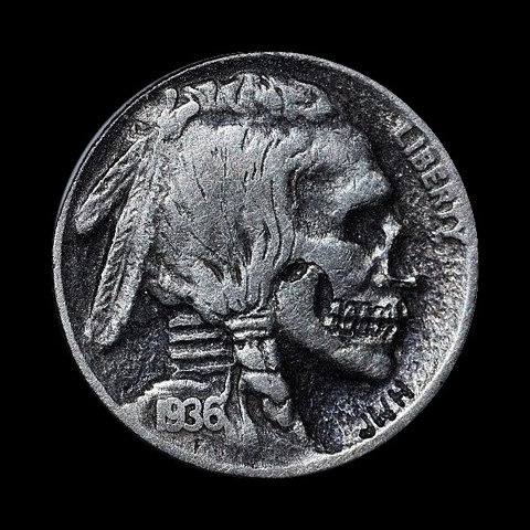 FFFFOUND! | Skull Nickels | Colossal #skull #nickels