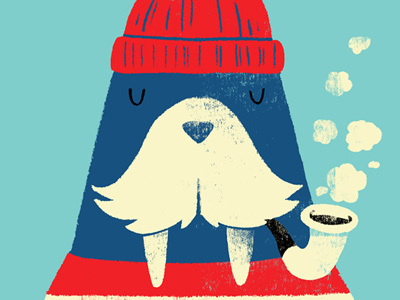 Monster Riot - Walrus #cute #print #walrus #illustration