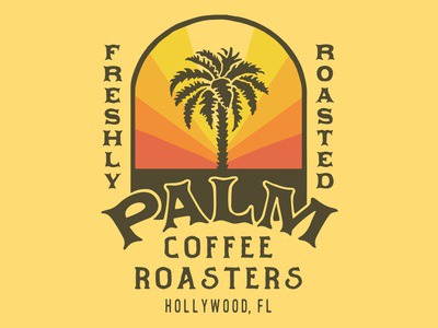 Palm Coffee Roasters type packaging illust direction artwork art vintage packagedesign graphicdesign logo typography lettering branding graphic design illustration
