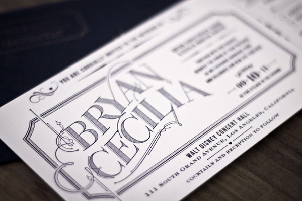 intricate_typography #invitation #design #vintage #type #wedding