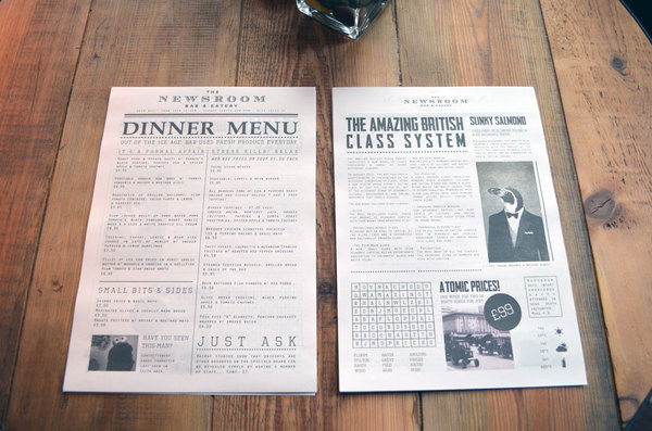 News Room #newsprint #news #white #broadsheet #print #design #article #newspaper #black #restaurant #satire #menu #cookie #headline #edinburgh #and #monster #columns #room