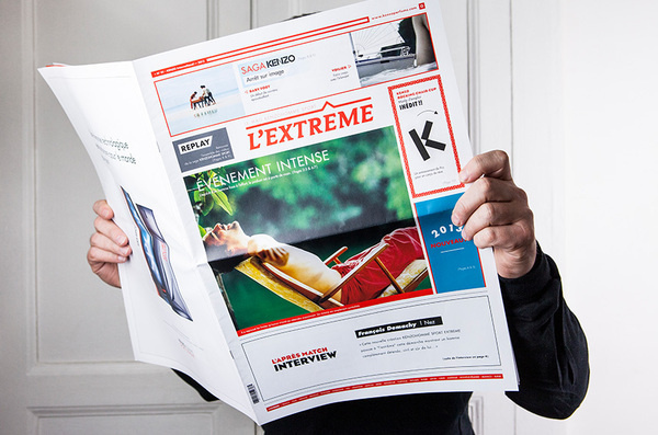 Press journal - Kenzo Homme Sport Extreme #design #graphic #newspaper #journal #editorial