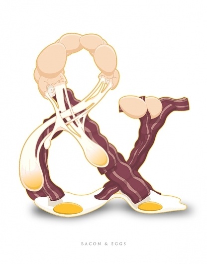 Ampersand Food Groups // Typography Illustrations on the Behance Network #typography