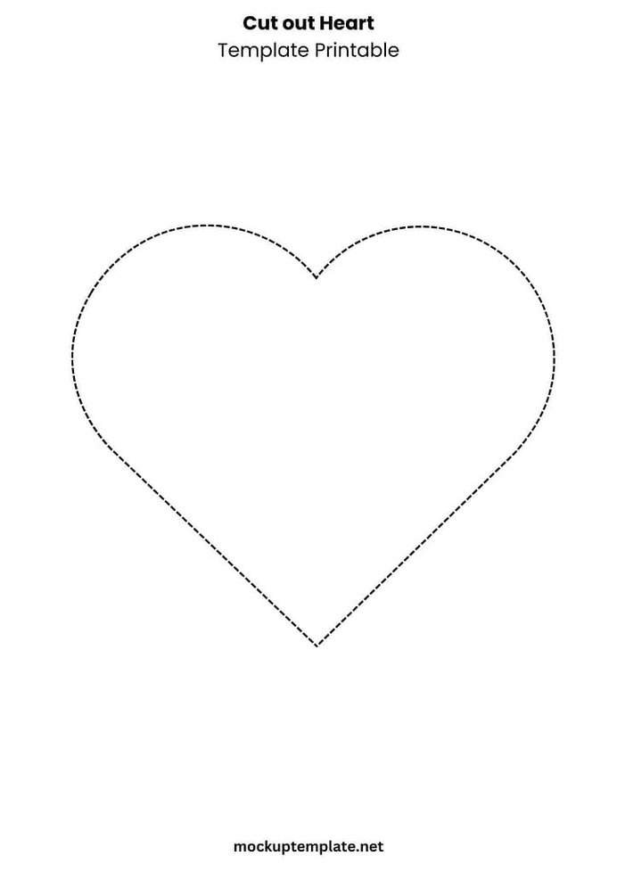 Cut out Heart Template Printable