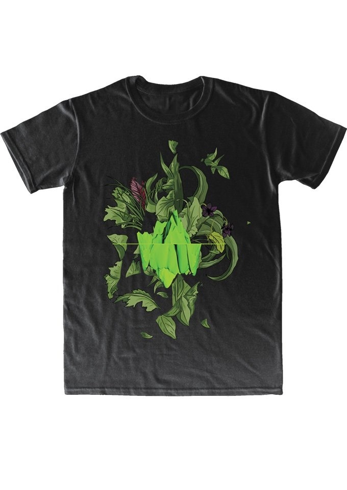 T-shirt Green Island. KFKS #tshirt #green #design #3d #plants #tropical #wear