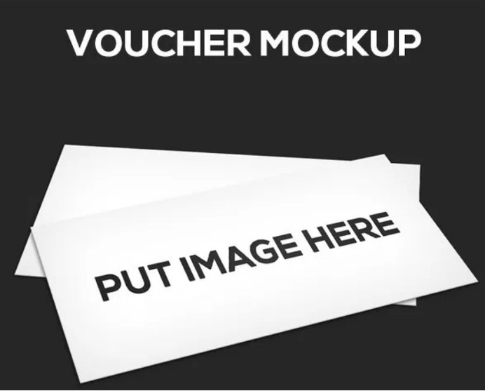 Minimal Voucher Mockup PSD