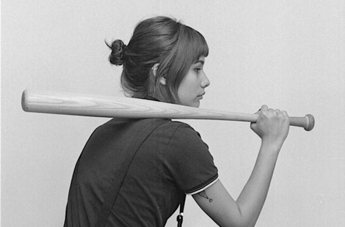 Arch MC #baseball #bat #suspenders #female