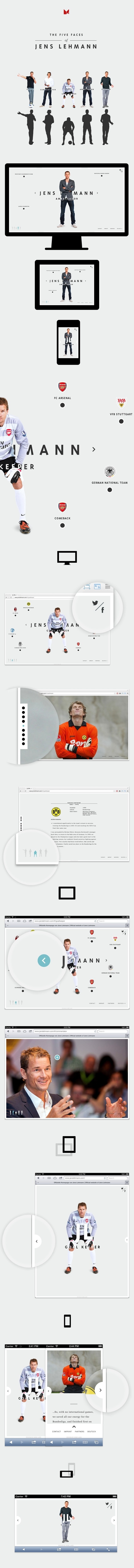 Jens Lehmann Personal Website on Behance #website #football #web