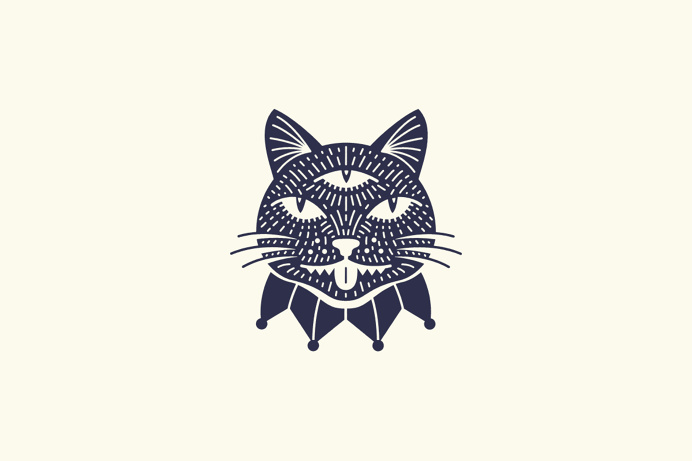 Forgotten Boardwalk Brewing on Behance #cat #illustration #blue #eyes