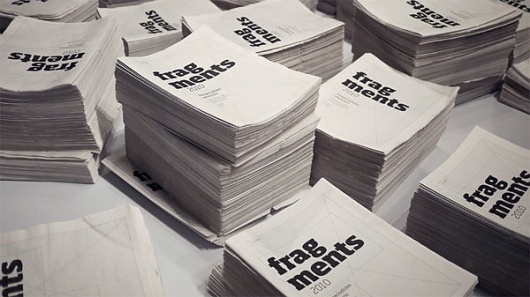 Fragments Catalogue - FPO: For Print Only #fragments #magazine #cardboard #catalogue #2010 #recycled #folder
