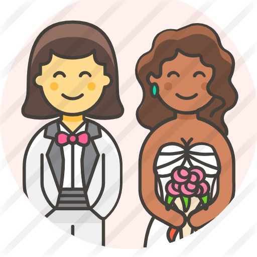 See more icon inspiration related to brides, love and romance, lesbian, homosexual, wedding, love and people on Flaticon.