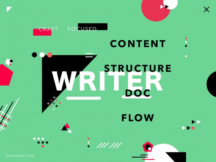 Writer – colorful poster exploration by Geunbae "GB" Lee