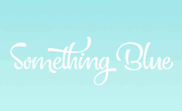 Something Blue logo #logotype #lettering #type #logo #something #brand #blue #wedding #typography