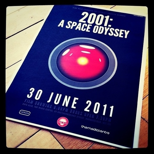 All sizes | New poster for this months Cine Ollo @themediacentre | Flickr - Photo Sharing! #hal #design #graphic #9000 #poster #film #typography