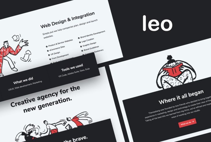 Leo - Agency Bootstrap 4 Template 🔥