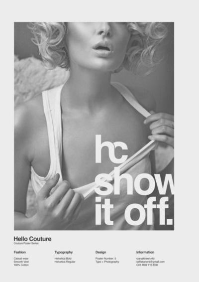 Hello Couture PosterÂ by Ryan Atkinson #ryan #design #graphic #advertising #atkinson #poster