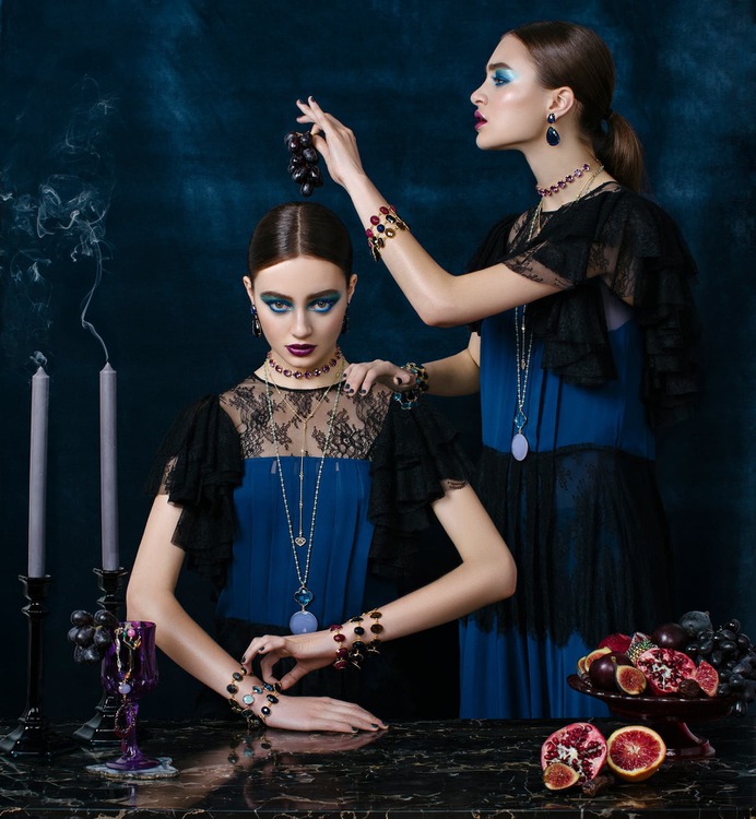 Valentine Rouge VR Campaign - Mindsparkle Mag The White Room designed the identity for the Valentine Rouge VR Campaign. Neo-Baroque inspired art direction for this jewelry campaign shoot. #logo #packaging #identity #branding #design #color #photography #graphic #design #gallery #blog #project #mindsparkle #mag #beautiful #portfolio #designer
