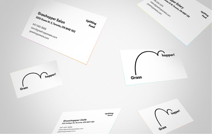 Business Cards for Plant-based restaurant Grasshopper