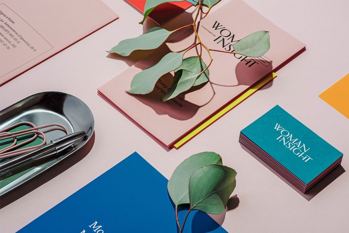 Woman Insight Identity - Mindsparkle Mag FEDORIV Creative, Sasha Blagov & Lena Smirnova designed the identity for Woman Insight. Inspired by an expensive women's gloss, they developed a vivid visual system. #logo #packaging #identity #branding #design #color #photography #graphic #design #gallery #blog #project #mindsparkle #mag #beautiful #portfolio #designer