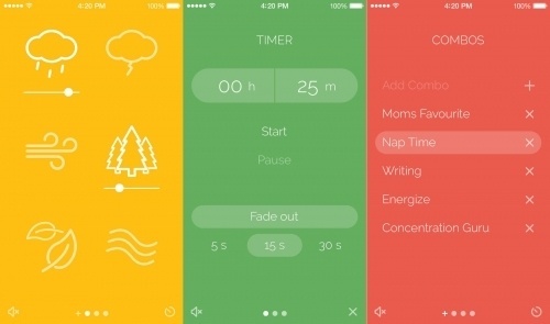 Design Envy · Noisli: Background Noise and Color Generator for Working and Relaxing #iconography #ux #icons #ui #digital