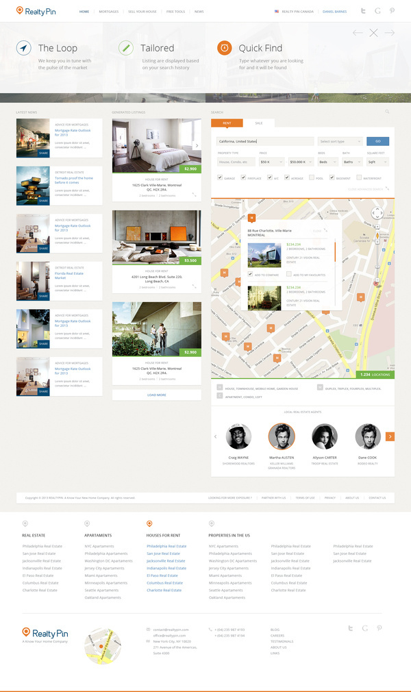 Reality Pin by Cosmin Capitanu #flat #ui #simple #real #minimalist #web #estate