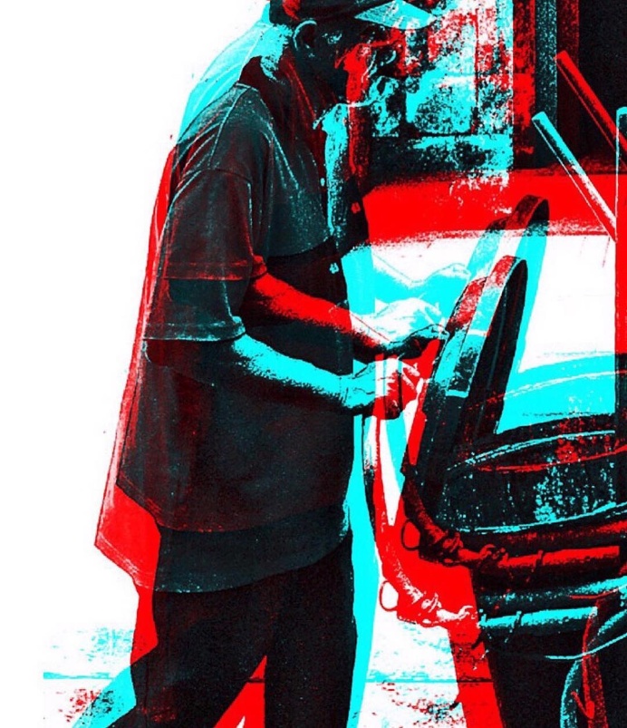 Collab with @lehumanbeing (detail) #eyeone #glitch #cuba #lprintmaking #mixedmedia