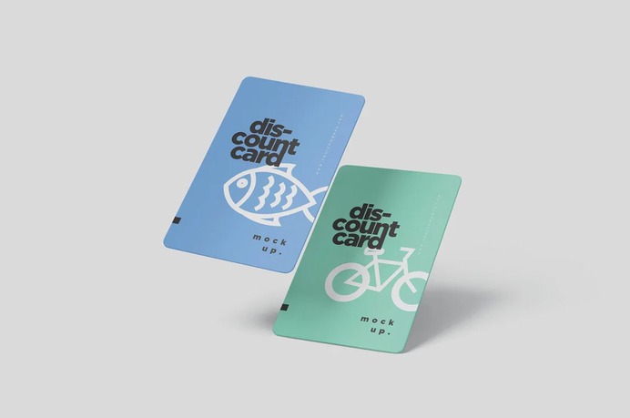 Portrait Discount Card Mockups