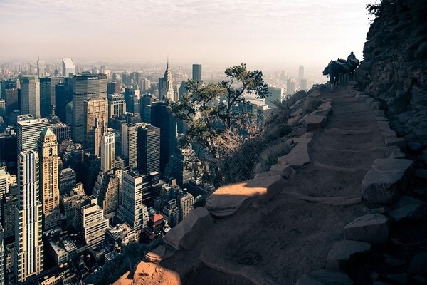CJWHO ™ (Here's What Manhattan Would Look Like Inside the...) #grand #design #petro #landscape #photography #architecture #manipulation #art #gus #manhatten #canyon