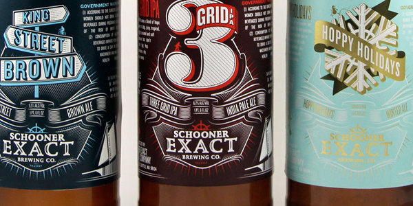 Schooner Exact BrewingÂ Company The Dieline #alcohol #bottle