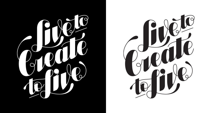 Live to Create by RAG #handlettering #typography #tshirt