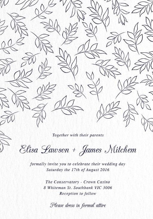 Falling Leaves - Wedding Invitations #paperlust #weddinginvitation #weddinginspiration #cards #paper #design #digitalcard #letterpress #foi