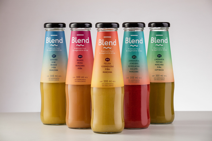 Blend premium fruit and vegetable drink design packaging package inspiration beverage heatlhy designblog www.mindsparklemag.com