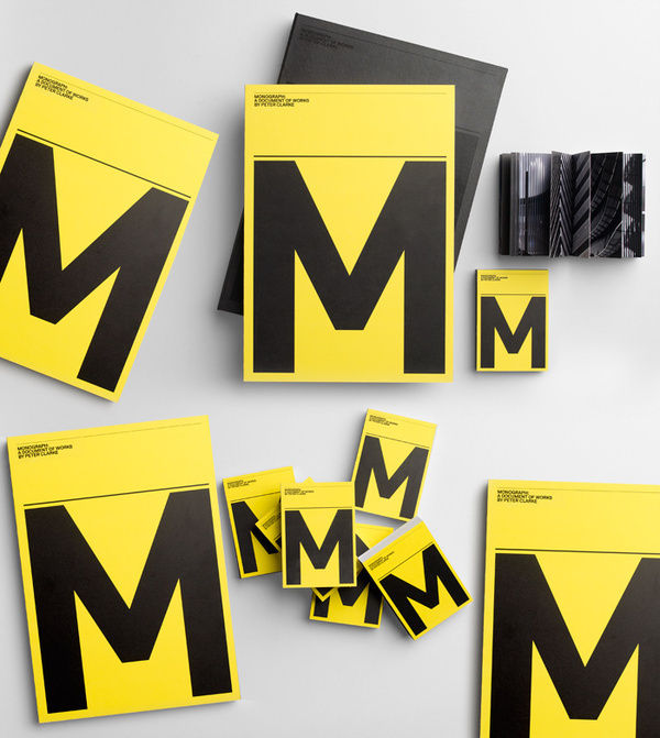 Peter Clarke Photography #yellow #bold #book #black #clean #typography