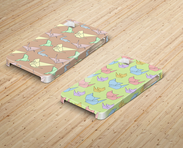 Phone Cases with Origami Patterns #phone #pattern #cat #bird #origami #case #poland #ukraine