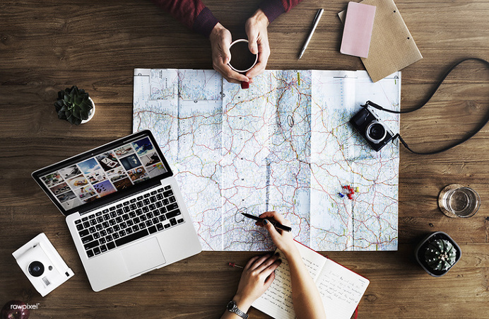 Map Flatlay: Travel Goal