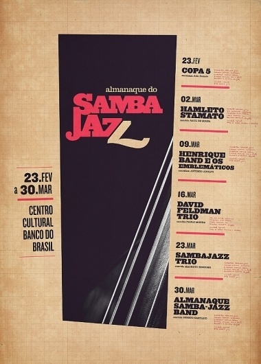 Samba-Jazz on the Behance Network #poster #music #jazz #handwriting #samba