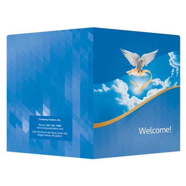 Dove of Love Church Visitors Welcome Folder Template #church #dove #template #christian #love